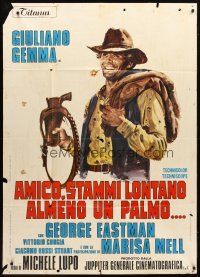 1d288 BEN & CHARLIE Italian 1p '71 great spaghetti western art of cowboy Giuliano Gemma!