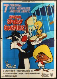 1d006 ARRIVA SPEEDY GONZALES Italian 2p '64 with Sylvester, Tweety & Bugs Bunny, Looney Tunes!