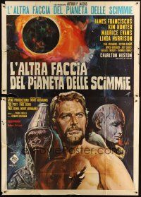 1d010 BENEATH THE PLANET OF THE APES Italian 2p '70 completely different art of James Franciscus!