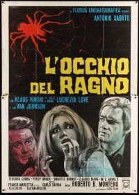1d035 EYE OF THE SPIDER Italian 2p '71 art of Lucrecia Love between Antonio Sabato & Van Johnson!