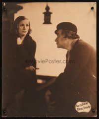 1e007 ANNA CHRISTIE jumbo LC '30 father George F. Marion stares at somber Greta Garbo!