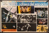 1e301 2001: A SPACE ODYSSEY 17x25 Mexican LC '68 Stanley Kubrick, art of space wheel + 8 scenes!