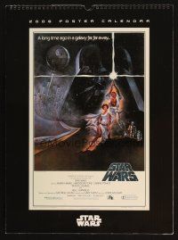 1e049 STAR WARS wall calendar '06 with a different movie poster image for each month!