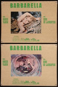 1e356 BARBARELLA 4 color Swiss LCs '68 sexiest Jane Fonda, Roger Vadim directed!