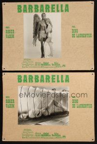 1e333 BARBARELLA 7 Swiss LCs '68 sexiest Jane Fonda, John Phillip Law, Roger Vadim directed!