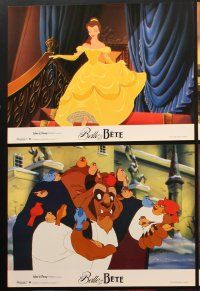1e368 BEAUTY & THE BEAST 11 French LCs '92 Walt Disney cartoon classic, wonderful images!
