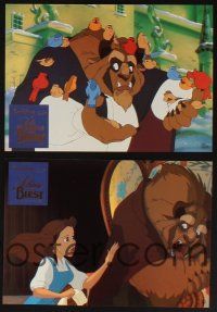 1e284 BEAUTY & THE BEAST 16 12x16 & 8x12 German LCs '92 Walt Disney cartoon classic, great images!