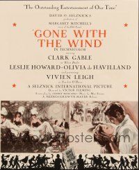 1e019 GONE WITH THE WIND herald '39 Clark Gable & Vivien Leigh in many great classic images!