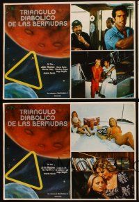 1e293 BERMUDA TRIANGLE 7 Mexican LCs '78 John Huston, Claudine Auger, Marina Vlady, Gloria Guida
