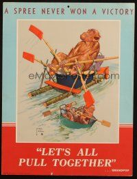 1e003 LAWSON WOOD set of 13 12x16 WWII war posters '40s incredible chimp art on Home Front posters!