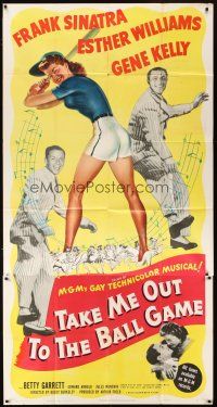 1f026 TAKE ME OUT TO THE BALL GAME 3sh '49 Frank Sinatra, Esther Williams, Gene Kelly, baseball!