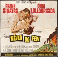 1f132 NEVER SO FEW 6sh '59 artwork of Frank Sinatra & sexy Gina Lollobrigida, John Sturges