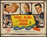 1f142 CAN-CAN 1/2sh '60 Frank Sinatra, Shirley MacLaine, Maurice Chevalier & Louis Jourdan!