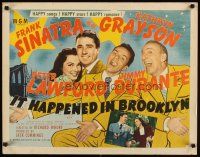 1f015 IT HAPPENED IN BROOKLYN style A 1/2sh '47 Frank Sinatra, Durante, Lawford & Kathryn Grayson!