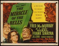 1f021 MIRACLE OF THE BELLS style B 1/2sh '48 art of Frank Sinatra, Alida Valli & Fred MacMurray!