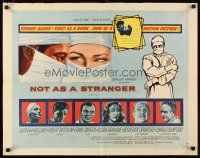 1f063 NOT AS A STRANGER style B 1/2sh '55 doctor Robert Mitchum, Olivia De Havilland, Frank Sinatra