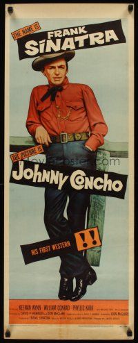 1f092 JOHNNY CONCHO insert '56 great full-length image cowboy Frank Sinatra in his first western!