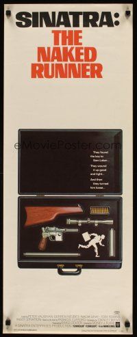 1f231 NAKED RUNNER insert '67 Frank Sinatra, image of sniper rifle gun dismantled in suitcase!