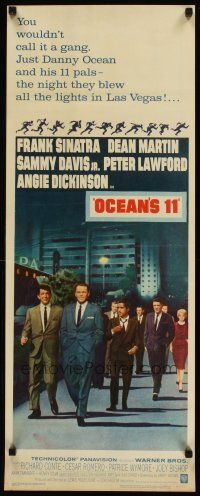 1f150 OCEAN'S 11 insert '60 Sinatra, Martin, Davis Jr., Dickinson, Lawford, Rat Pack classic!