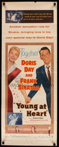 1f058 YOUNG AT HEART insert '54 great close up image of Doris Day & Frank Sinatra!
