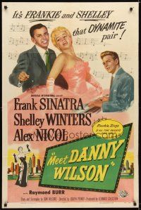 1f038 MEET DANNY WILSON 1sh '51 Frank Sinatra & Shelley Winters, the new dynamite pair!