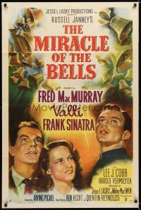 1f020 MIRACLE OF THE BELLS style A 1sh '48 art of Frank Sinatra, Alida Valli & Fred MacMurray!