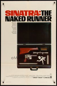 1f229 NAKED RUNNER 1sh '67 Frank Sinatra, cool image of sniper rifle gun dismantled in suitcase!