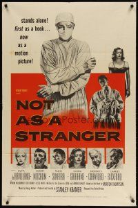 1f062 NOT AS A STRANGER 1sh '55 doctor Robert Mitchum, Olivia De Havilland, Frank Sinatra!