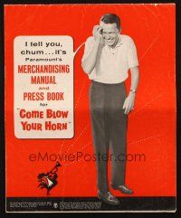 1f185 COME BLOW YOUR HORN pressbook '63 c/u of laughing Frank Sinatra, from Neil Simon's play!