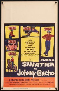 1f093 JOHNNY CONCHO WC '56 images of cowboy Frank Sinatra full-length & on horseback!