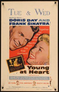 1f059 YOUNG AT HEART WC '54 great close up image of Doris Day & Frank Sinatra!
