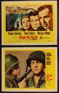 1f120 KINGS GO FORTH 8 LCs '58 Frank Sinatra & Tony Curtis in WWII, directed by Delmer Daves!