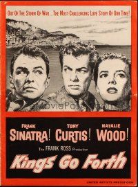 1f121 KINGS GO FORTH pressbook '58 art of Frank Sinatra, Tony Curtis & Natalie Wood!