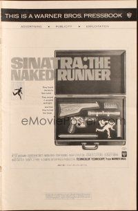 1f234 NAKED RUNNER pressbook '67 Frank Sinatra, cool image of sniper rifle dismantled in suitcase!