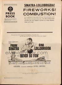 1f139 NEVER SO FEW pressbook '59 Frank Sinatra & sexy Gina Lollobrigida, John Sturges!