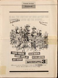 1f169 SERGEANTS 3 pressbook '62 John Sturges, Frank Sinatra, Rat Pack parody of Gunga Din!