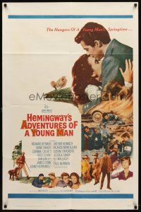 1g024 ADVENTURES OF A YOUNG MAN 1sh '62 Hemingway, headshots of all stars including Paul Newman!