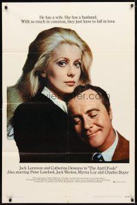 1g047 APRIL FOOLS 1sh '69 Jack Lemmon & Catherine Deneuve are married but not to each other!