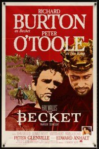 1g075 BECKET 1sh '64 Richard Burton in the title role, Peter O'Toole, John Gielgud!