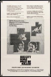 1g092 BIRGITT HAAS MUST BE KILLED 1sh '82 Laurent Heynemann's sex crime thriller, Phillipe Noiret!
