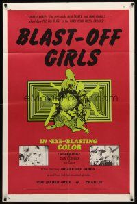 1g097 BLAST-OFF GIRLS 1sh '67 Herschell Gordon Lewis directed, eye-blasting color, rock 'n' roll!
