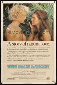 1g113 BLUE LAGOON 1sh '80 sexy young Brooke Shields & Christopher Atkins!