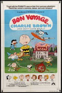 1g121 BON VOYAGE CHARLIE BROWN 1sh '80 Peanuts, Charles M. Schulz art, Snoopy!