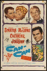 1g143 CAN-CAN 1sh '60 Frank Sinatra, Shirley MacLaine, Maurice Chevalier & Louis Jourdan!