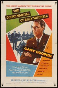 1g213 COURT-MARTIAL OF BILLY MITCHELL 1sh '56 c/u of Gary Cooper, directed by Otto Preminger!