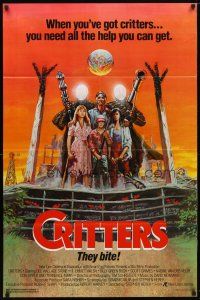 1g217 CRITTERS 1sh '86 great completely different art of cast & monsters by Ken Barr!