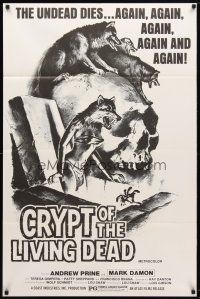 1g221 CRYPT OF THE LIVING DEAD 1sh '73 cool Smith horror art, the undead dies again and again!
