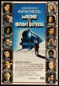 1g556 MURDER ON THE ORIENT EXPRESS English 1sh '74 great different art of train & top cast!