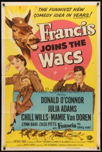 1g352 FRANCIS JOINS THE WACS 1sh '54 Donald O'Connor & the talking mule are in the Army now!