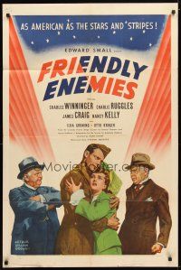 1g359 FRIENDLY ENEMIES 1sh '42 German American in WWII, some side with their homeland!